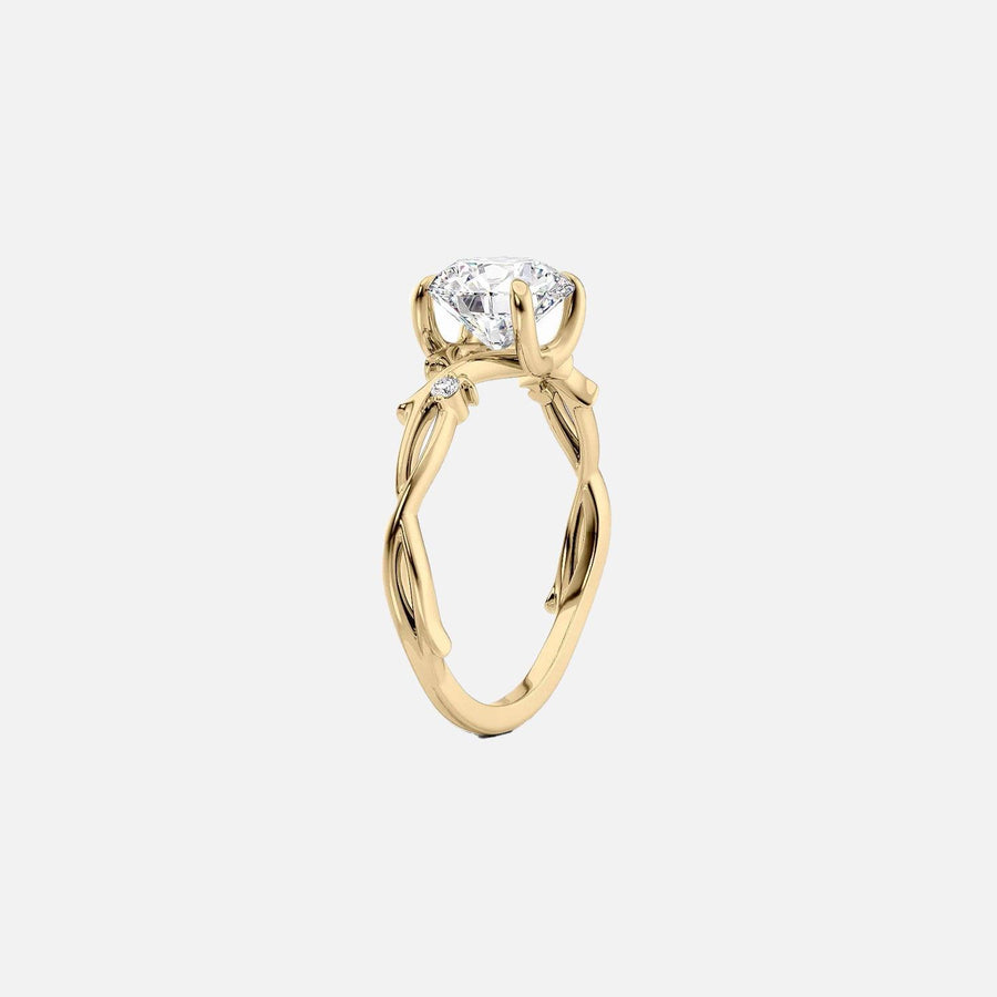 The Nature Blissful Oval Side Stone Moissanite Ring - KNT - Engagement Rings, Wedding Bands & Fine Jewelry