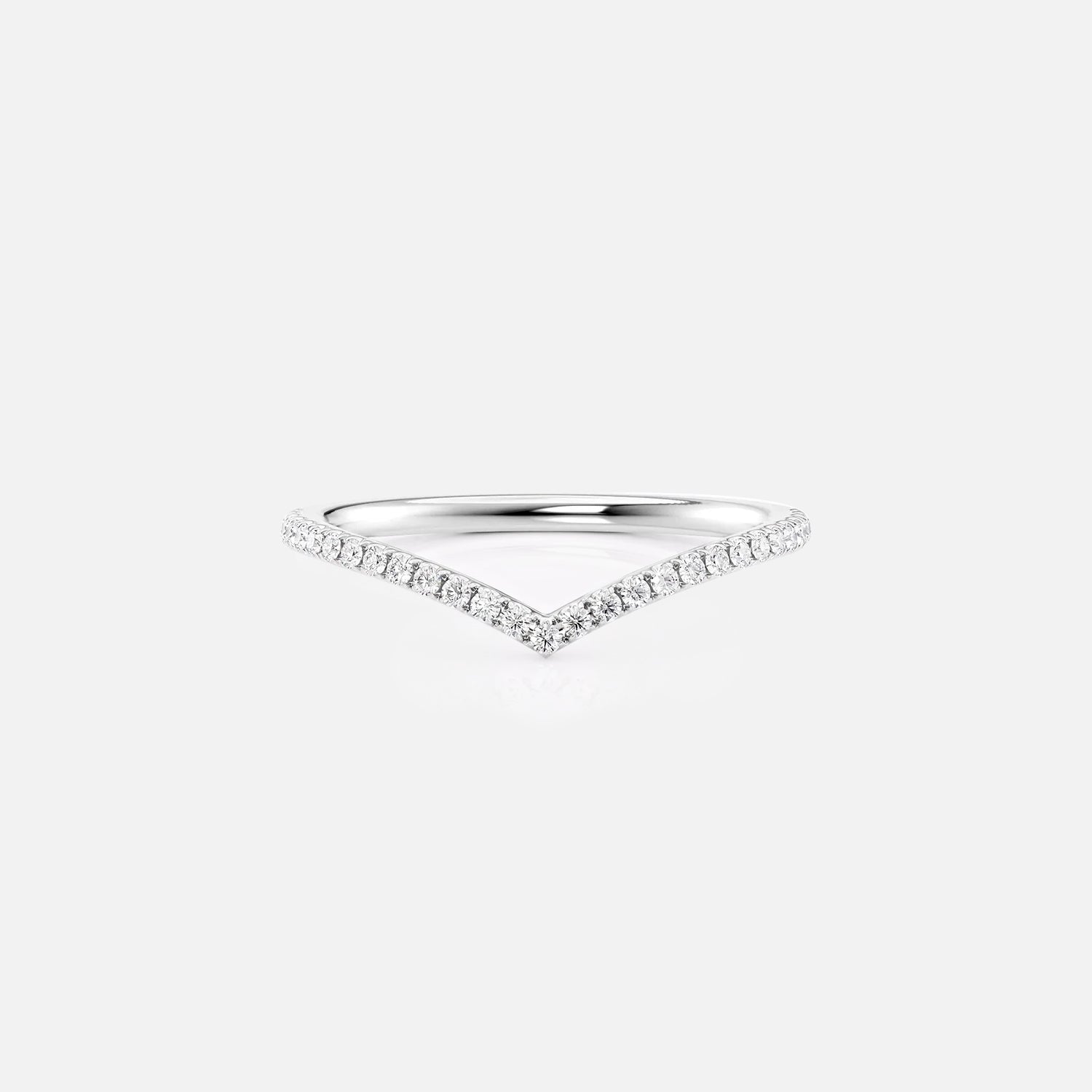 The Pave Chevron Grace Moissanite Ring - KNT - Engagement Rings, Wedding Bands & Fine Jewelry