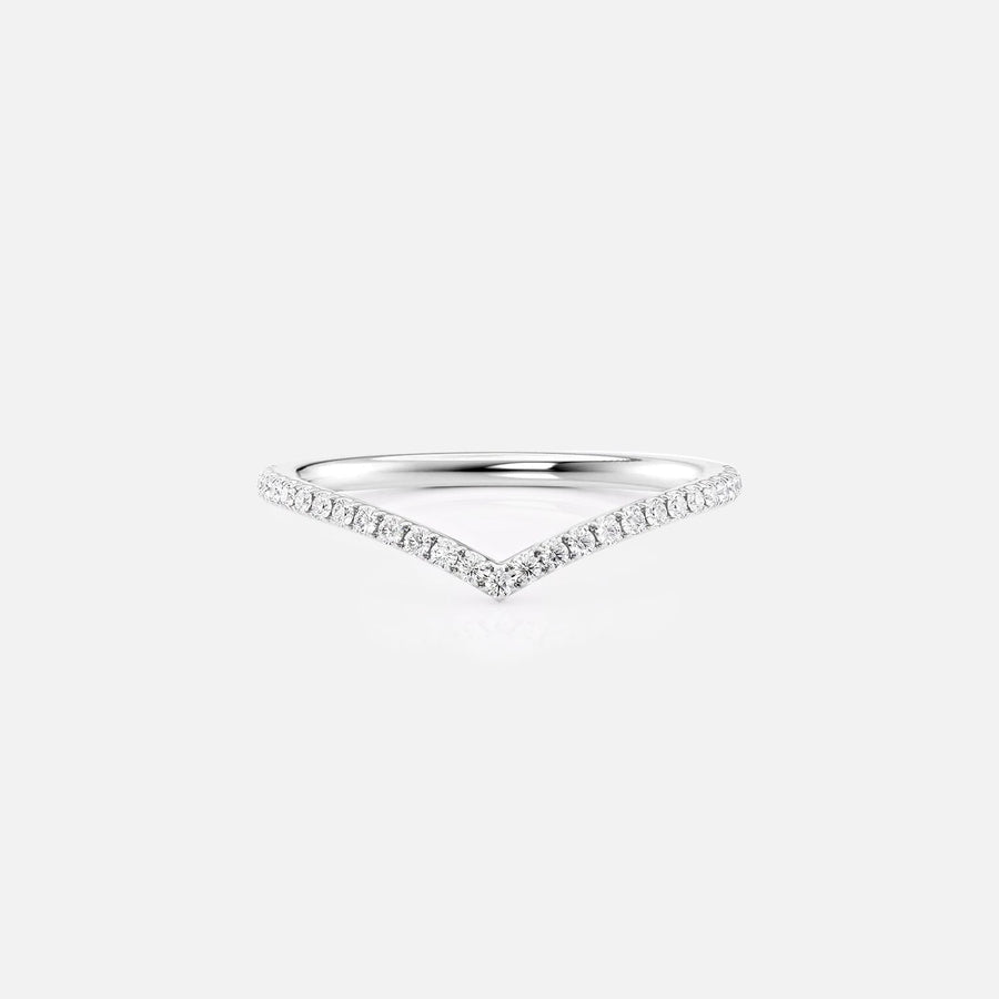 The Pave Chevron Grace Moissanite Ring - KNT - Engagement Rings, Wedding Bands & Fine Jewelry