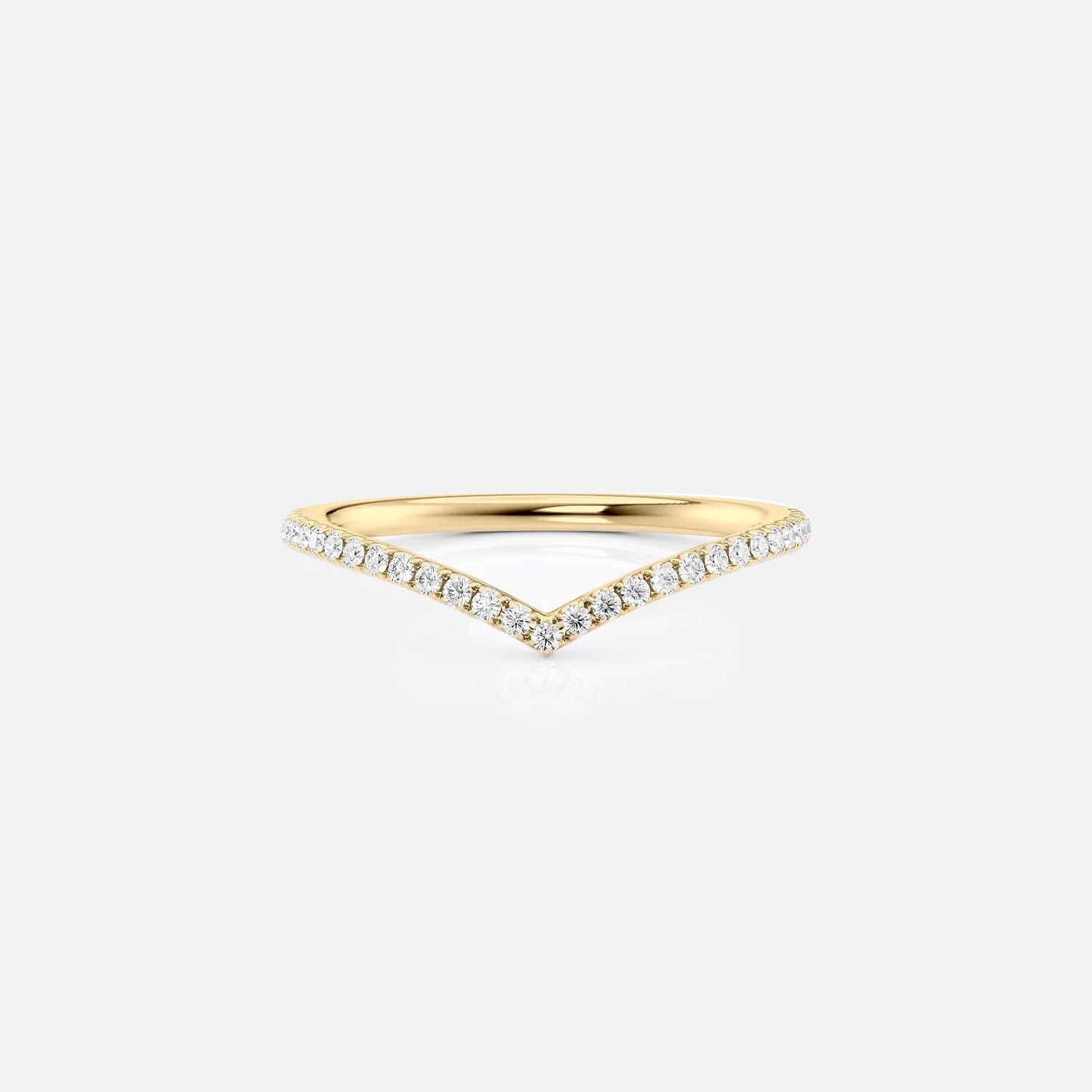 The Pave Chevron Grace Moissanite Ring - KNT - Engagement Rings, Wedding Bands & Fine Jewelry