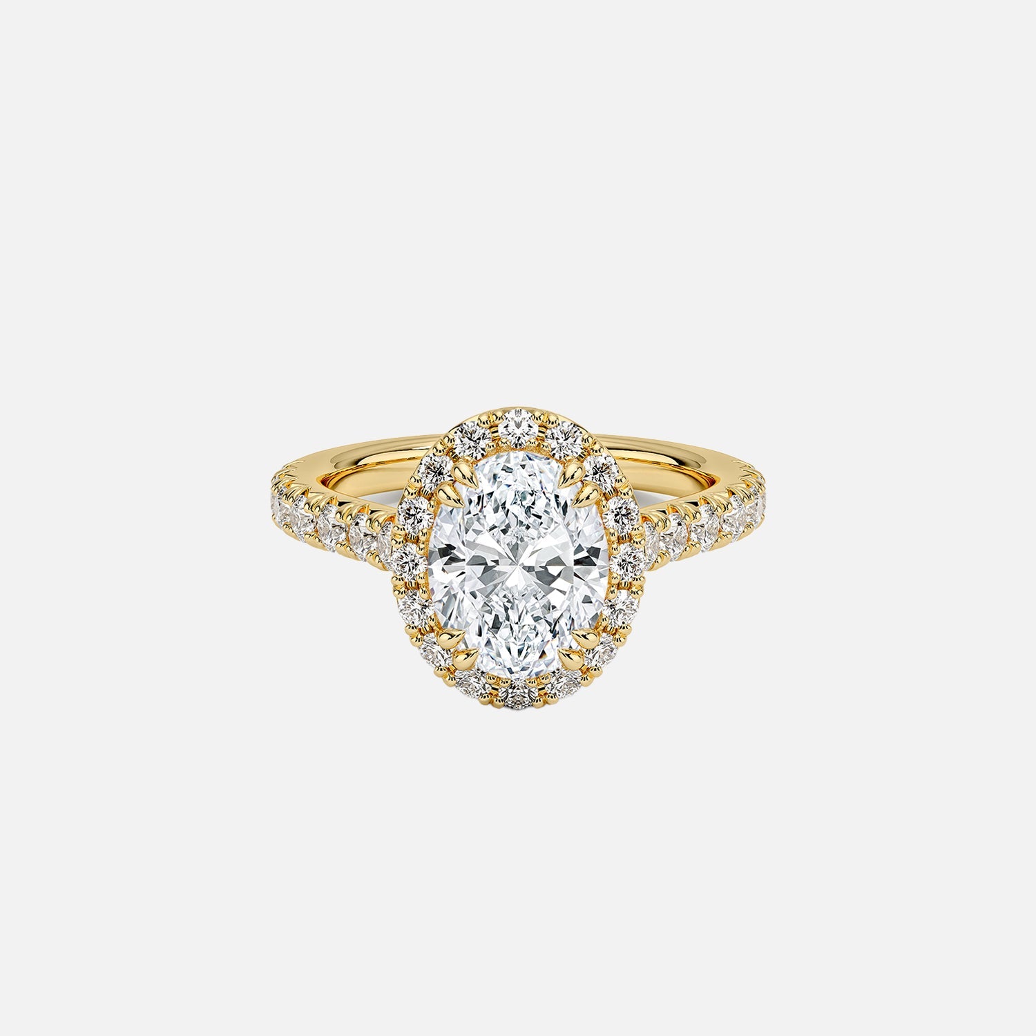 The Halo Donisha Oval Pave Moissanite Ring - KNT - Engagement Rings, Wedding Bands & Fine Jewelry