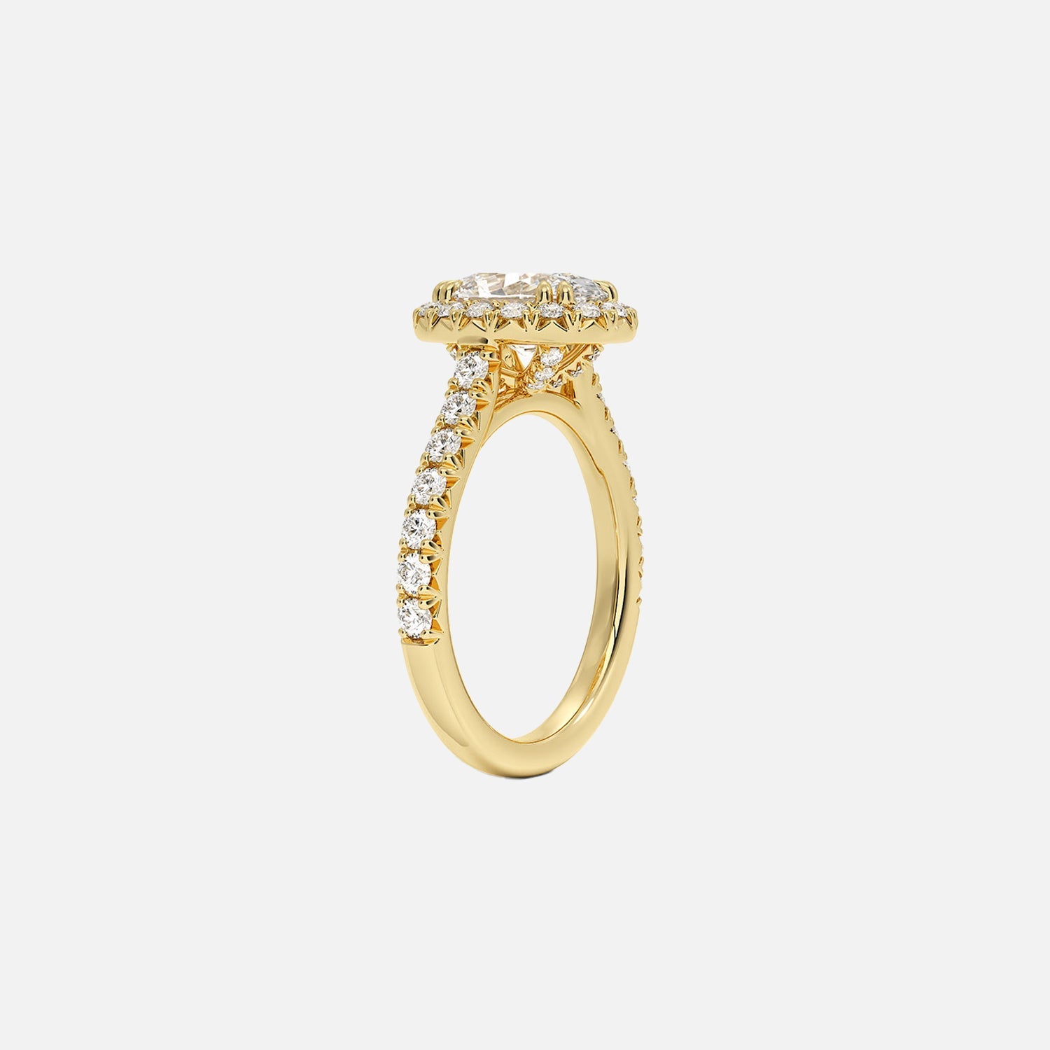 The Halo Donisha Oval Pave Moissanite Ring - KNT - Engagement Rings, Wedding Bands & Fine Jewelry