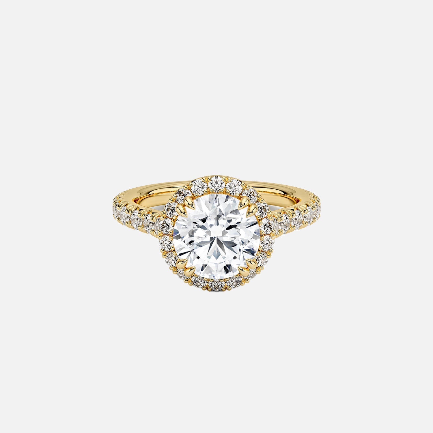 The Halo Donisha Round Pave Moissanite Ring - KNT - Engagement Rings, Wedding Bands & Fine Jewelry