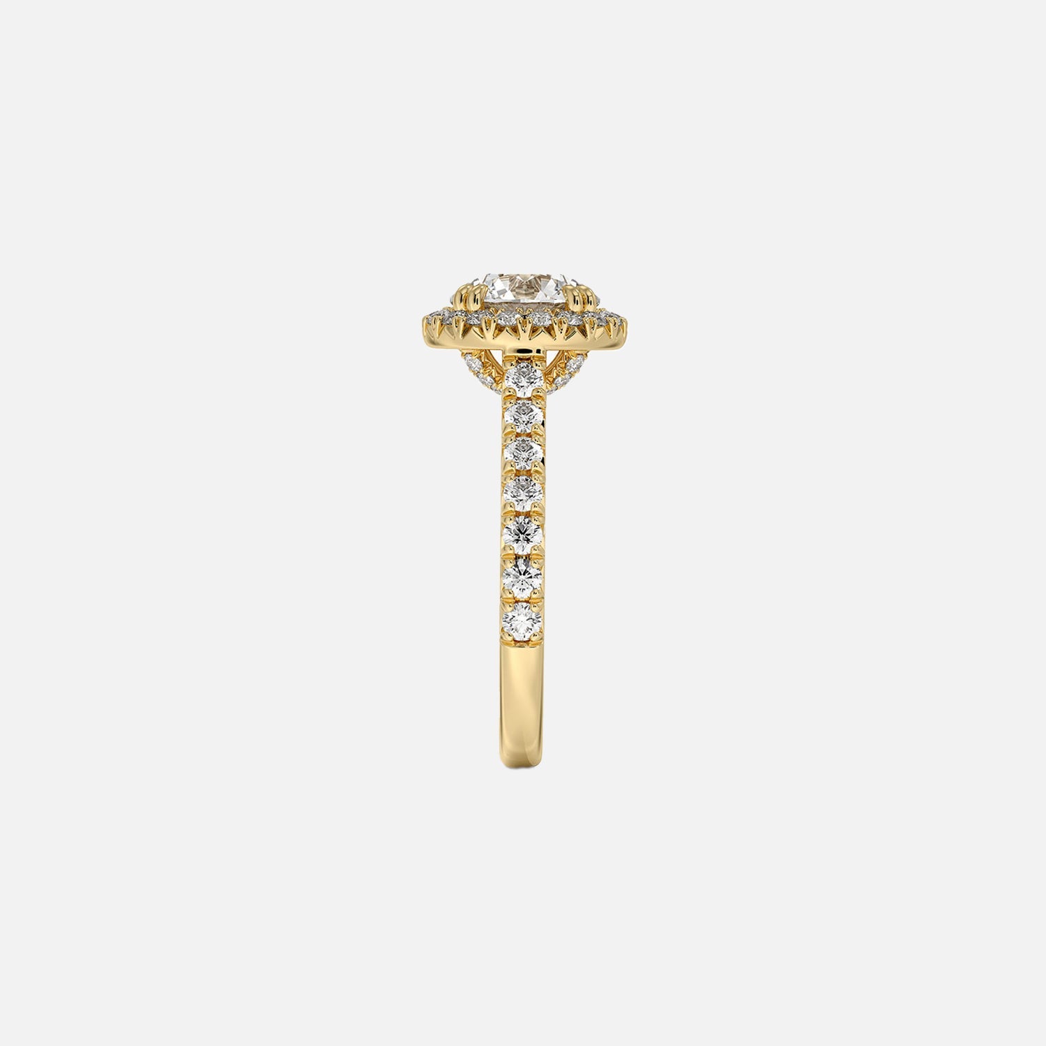 The Halo Donisha Round Pave Moissanite Ring - KNT - Engagement Rings, Wedding Bands & Fine Jewelry