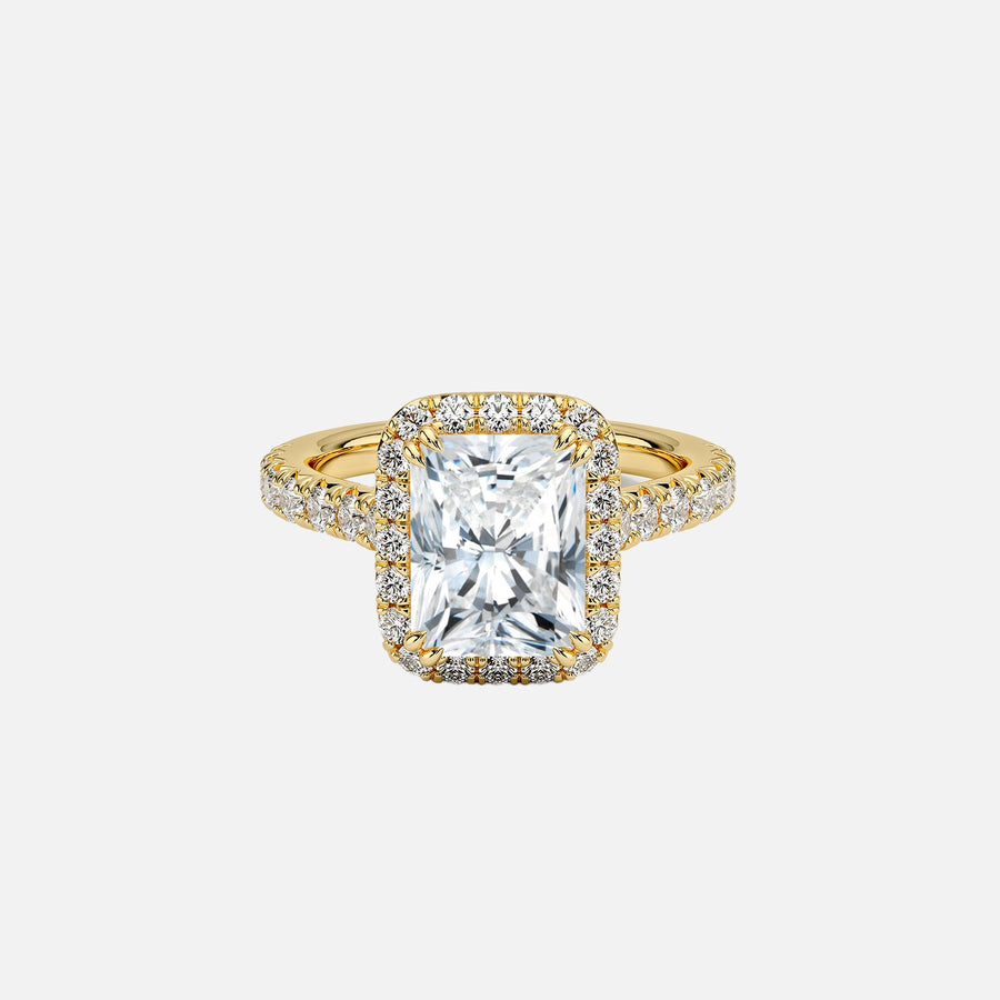 The Halo Donisha Radiant Pave Moissanite Ring - KNT - Engagement Rings, Wedding Bands & Fine Jewelry