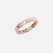  East West Emerald Bezel Eternity Ring 14k Rose Gold 1 5 002
