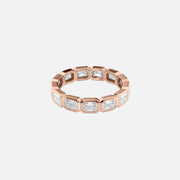  East West Emerald Bezel Eternity Ring 14k Rose Gold 2 5 001