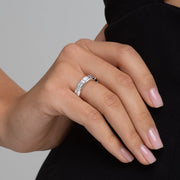  East West Emerald Bezel Eternity Ring 18k White Gold 4 5 004 Final