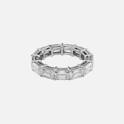  East West Emerald Eternity Ring 14k White Gold 6 0 001