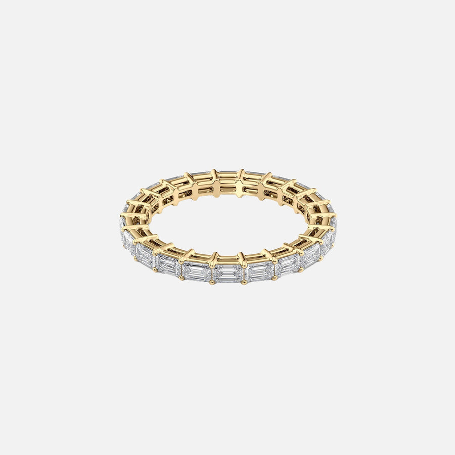 East West Emerald Eternity Ring 14k Yellow Gold 2 0 001