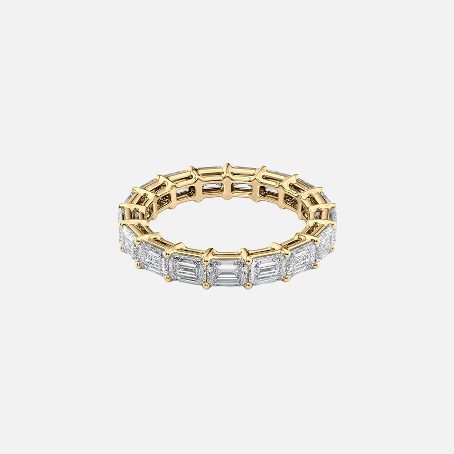  East West Emerald Eternity Ring 14k Yellow Gold 4 0 001