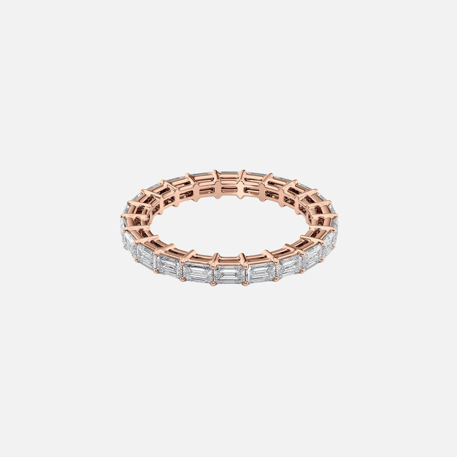  East West Emerald Eternity Ring 18k Rose Gold 2 0 001
