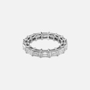  East West Emerald Eternity Ring 18k White Gold 4 5 001