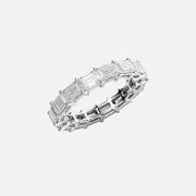  East West Emerald Eternity Ring 18k White Gold 4 5 002