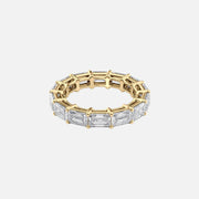  East West Emerald Eternity Ring 18k Yellow Gold 5 0 001