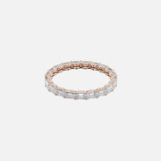  East West Emerald U Pave Prong Eternity Ring 14k Rose Gold 2 3 001