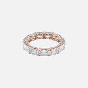  East West Emerald U Pave Prong Eternity Ring 14k Rose Gold 5 3 001
