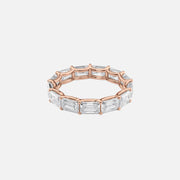  East West Emerald U Prong Eternity Ring 14k Rose Gold 5 0 001