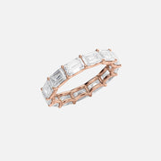  East West Emerald U Prong Eternity Ring 14k Rose Gold 5 0 002