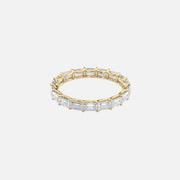  East West Emerald U Prong Eternity Ring 18K Yellow Gold 2 5 001