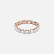 East West Emerald U Prong Eternity Ring 18k Rose Gold 4 5 001