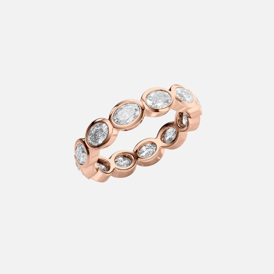  East West Oval Bezel Eternity Ring 14k Rose Gold 2 4 002