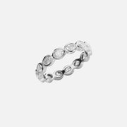  East West Oval Bezel Eternity Ring 14k White Gold 1 4 002