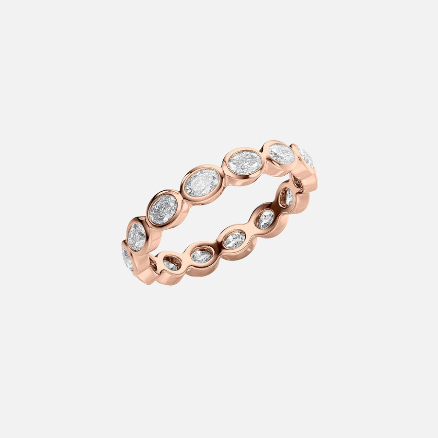  East West Oval Bezel Eternity Ring 18k Rose Gold 1 4 002