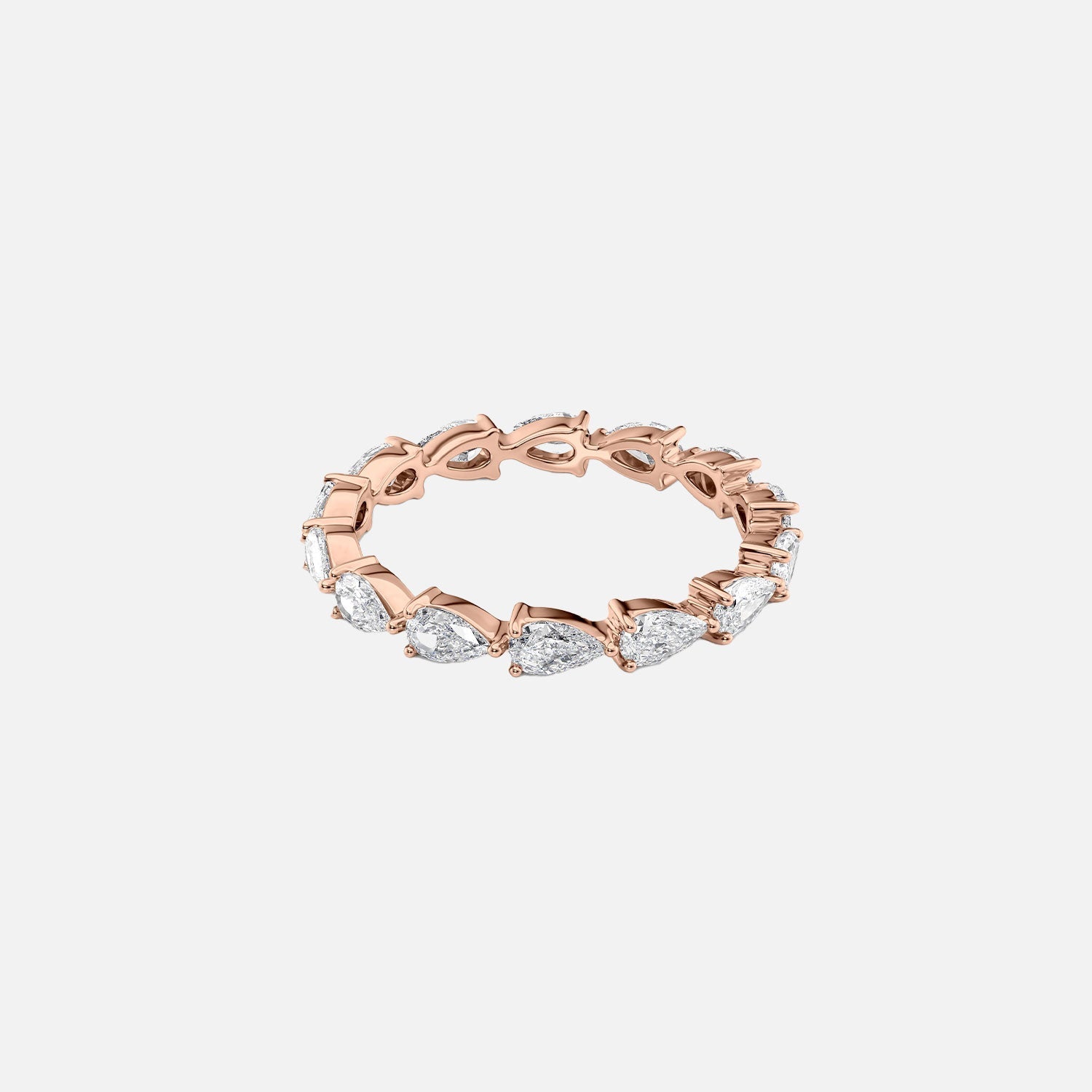  East West Pear Eternity Ring 14k Rose Gold 1 5 001