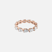  East West Pear Eternity Ring 14k Rose Gold 2 0 001