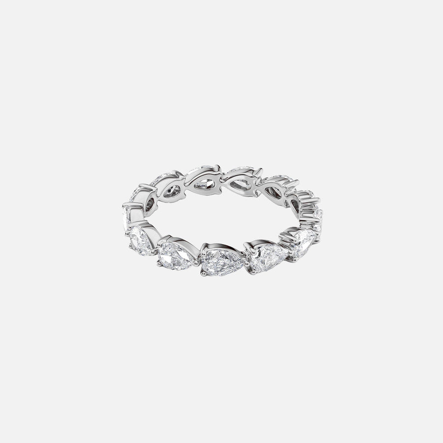  East West Pear Eternity Ring 14k White Gold 2 0 001