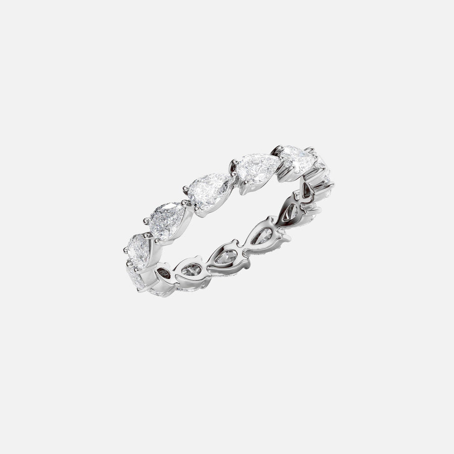  East West Pear Eternity Ring 14k White Gold 2 0 002