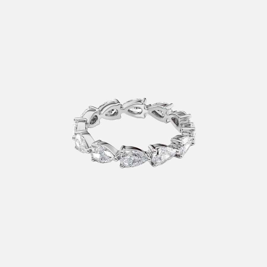  East West Pear Eternity Ring 14k White Gold 2 5 001