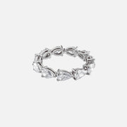  East West Pear Eternity Ring 14k White Gold 3 0 001