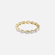 East West Pear Eternity Ring 14k Yellow Gold 1 5 001