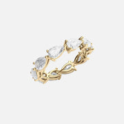  East West Pear Eternity Ring 14k Yellow Gold 3 5 002