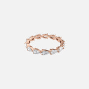  East West Pear Eternity Ring 18k Rose Gold 1 5 001
