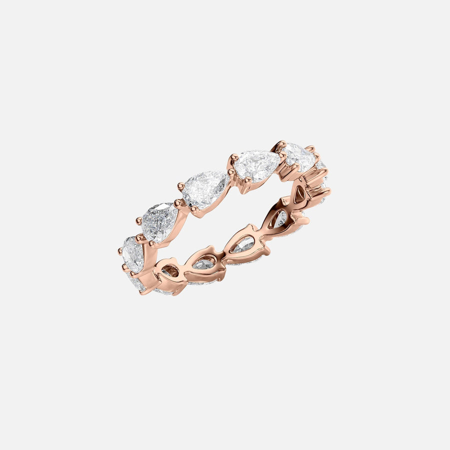  East West Pear Eternity Ring 18k Rose Gold 2 5 002