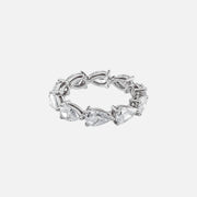  East West Pear Eternity Ring 18k White Gold 3 5 001