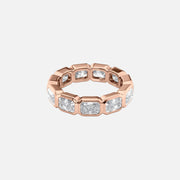  East West Radiant Bezel Eternity Ring 14k Rose Gold 4 5 001