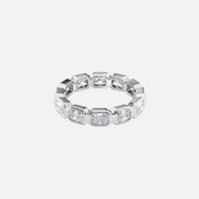  East West Radiant Bezel Eternity Ring 18k White Gold 2 5 001