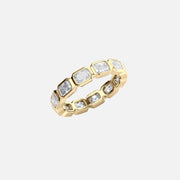  East West Radiant Bezel Eternity Ring 18k Yellow Gold 2 5 002