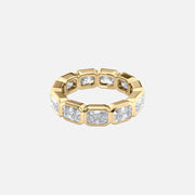  East West Radiant Bezel Eternity Ring 18k Yellow Gold 4 5 001
