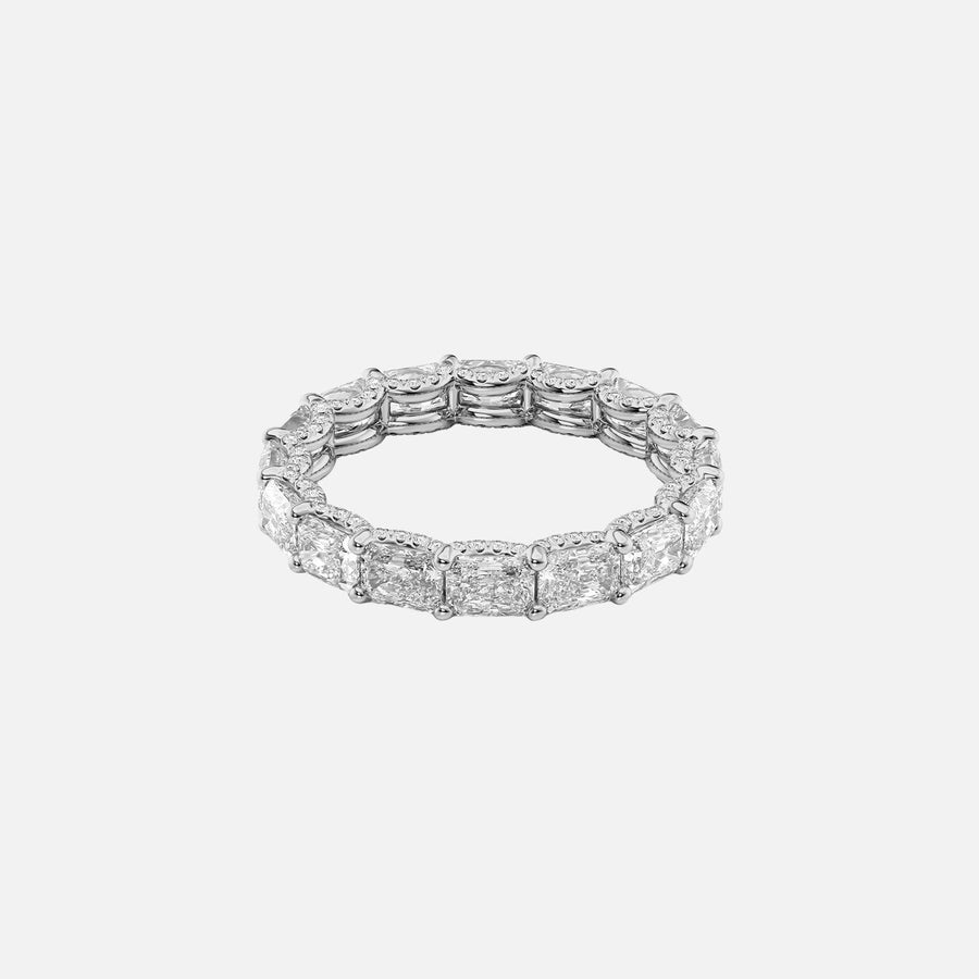  East West Radiant U Pave Prong Eternity Ring 18k White Gold 2 3 001