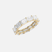  East West Radiant U Prong Eternity Ring 14k Yellow Gold 5 0 002