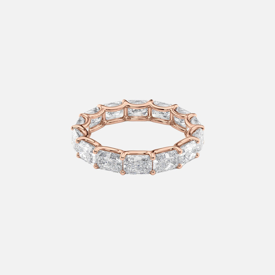  East West Radiant U Prong Eternity Ring 18k Rose Gold 4 0 001