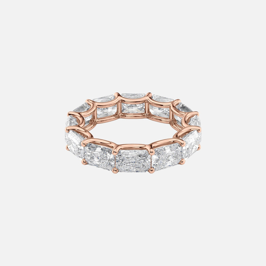  East West Radiant U Prong Eternity Ring 18k Rose Gold 6 0 001