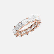  East West Radiant U Prong Eternity Ring 18k Rose Gold 6 0 002