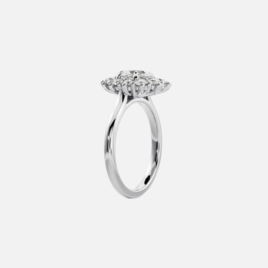 The Halo Eleanor Cushion Vintage Moissanite Ring - KNT - Engagement Rings, Wedding Bands & Fine Jewelry