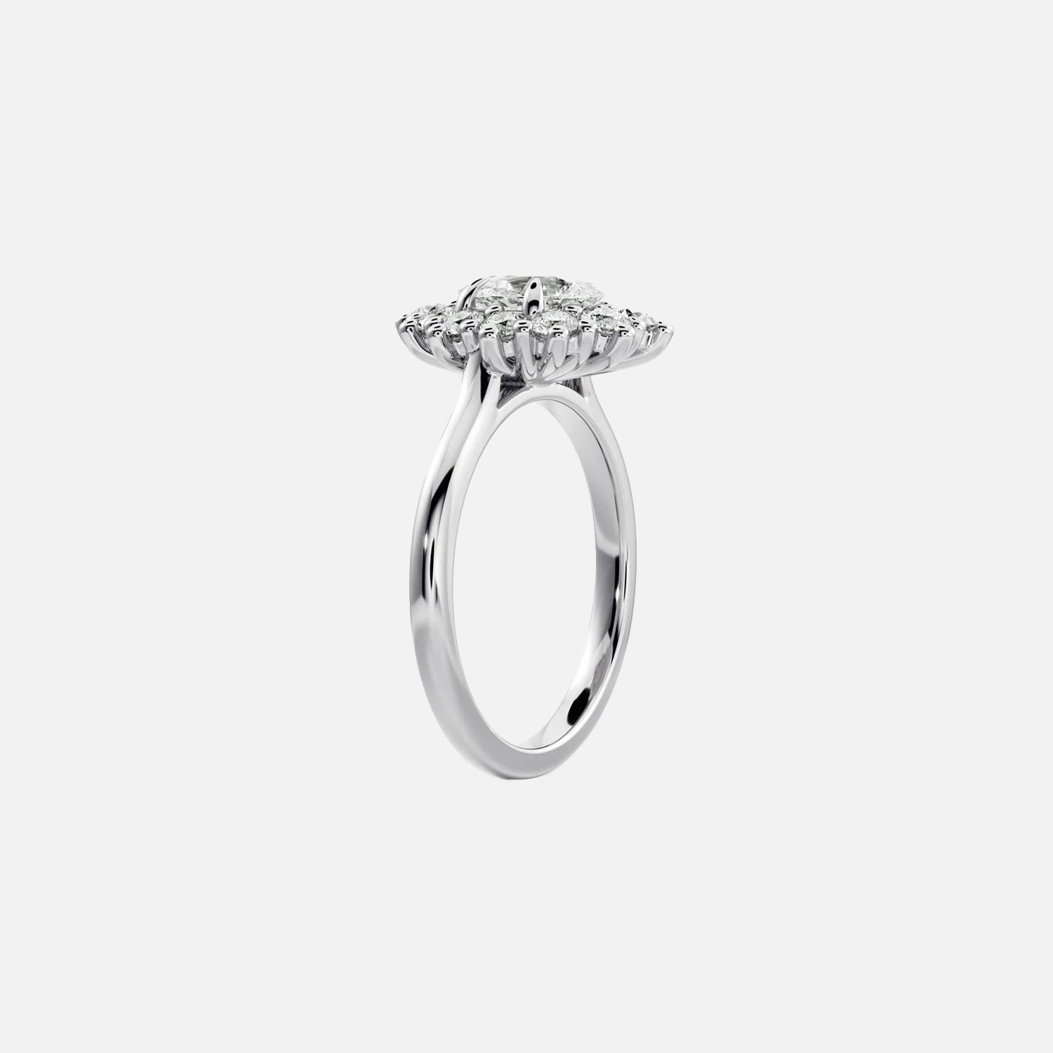 The Halo Eleanor Oval Vintage Moissanite Ring - KNT - Engagement Rings, Wedding Bands & Fine Jewelry